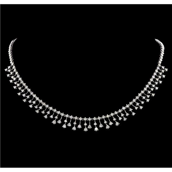 5.80 ctw Diamond Necklace - 18KT White Gold