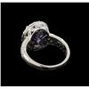 Image 3 : 3.16 ctw Tanzanite and Diamond Ring - 14KT White Gold