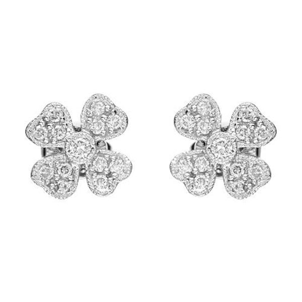 14k White Gold 0.31CTW Diamond Earrings, (SI2-SI3/G-H)