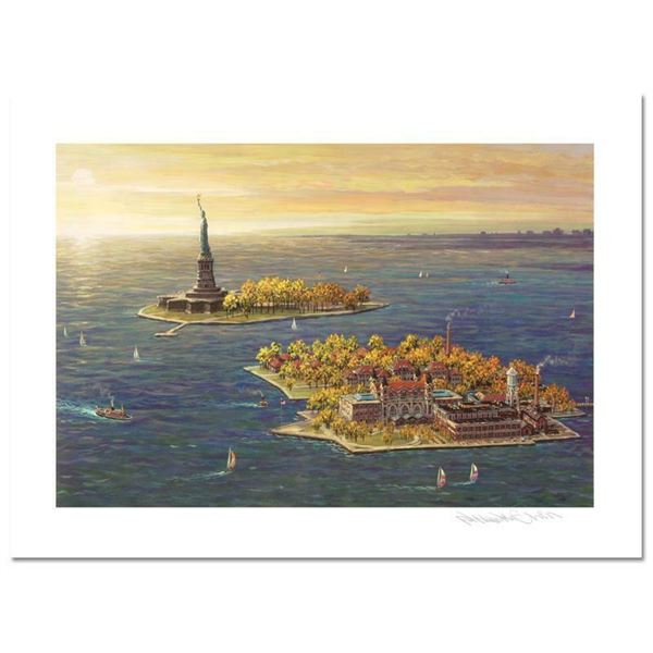  Ellis Island, Fall  Limited Edition Mixed Media by Alexander Chen, Numbered and