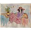 Image 1 : Itzchak Tarkay "Watercolor (Untitled Ref. #8)"