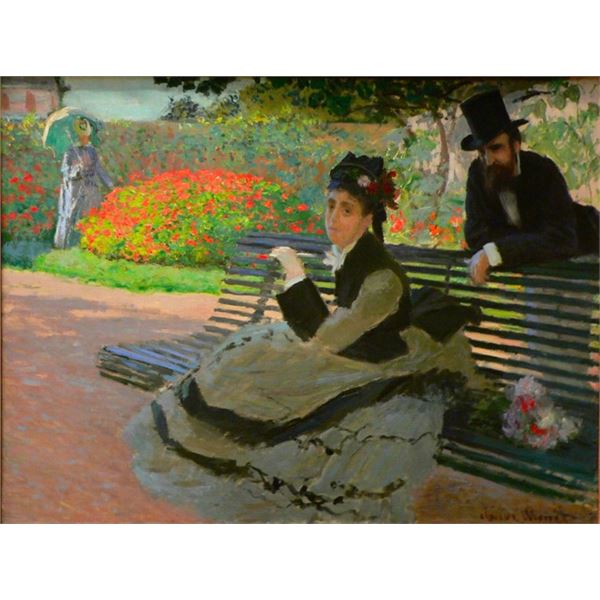 Claude Monet - Camille Monet on a Garden Bench