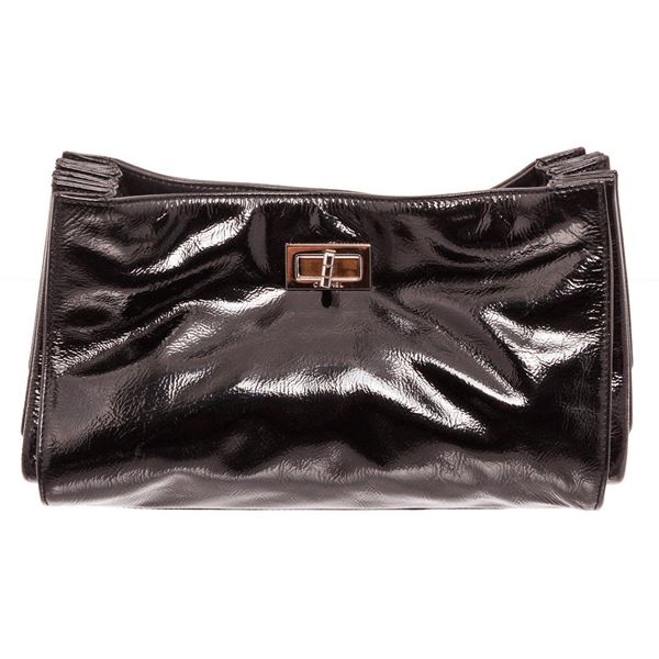 Chanel Black Patent Leather Shoulder Bag