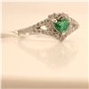 Image 2 : 14K EMERALD DIAMOND(0.36CT) RING SIZE 6