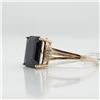 Image 2 : 10K BLUE ENHANCED SAPPHIRE(1.3CT) DIAMOND(0.04CT) RING SIZE 6.5
