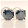 Image 1 : 14K BLUE DIAMOND(1.18CT) EARRINGS