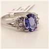 Image 2 : 10K NATURAL TANZANITE(1.9CT) DIAMOND(0.1CT) RING SIZE 6