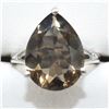 Image 1 : SILVER SMOKEY QUARTZ(4.45CT) RING