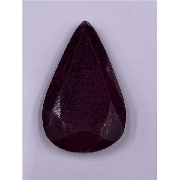 QUALITY ROUGH MINERAL POLISHED RUBY 240.85CT - 48.17G, 62 X 36 X 13MM, MADAGASCAR