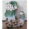 Image 1 : Ceramic Vase w/ Narcissus Flowers, Maker's Mark, 16" Dia, 18" H