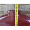 Image 7 : Asian Clay Red Oblong Vase 17"W 13"H