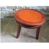 Image 2 : Round Wooden Accent Table 16" Dia, 13" H