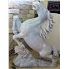 Image 1 : Stone Carved Horse Statue 18" W, 24.5" Tall