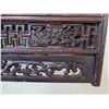 Image 8 : 4-Drawer Wooden Desk Stand w/Filigree Carving 42.5" x 11" x 10"H
