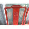 Image 2 : Qty 3 Asian Wooden Carved Side Chairs w/Gold Fabric Cushions 16.5" x 15.5" x 39"H