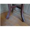 Image 7 : Round Wooden Stand w/Filigree Carving & Curved Legs 10"Dia