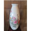 Image 2 : Porcelain Chinese Vase w/Floral Design, Maker's Mark, 19"Tall