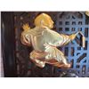 Image 3 : Chinese Wooden Framed Screen w/Gold Colored Figures & Designs  25"x 34"