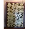 Image 8 : Chinese Wooden Framed Screen w/Gold Colored Figures & Designs  25"x 34"