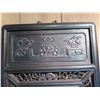 Image 2 : Framed Chinese Art w/ Carved Wooden Frame 14"x 47"