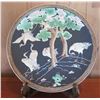 Image 1 : Chinese Porcelain Plate w/Stand, Handpainted 16" Dia