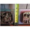 Image 26 : Qty 4 Antique Ching Dynasty Chinese Carved Wooden Panels 14" x  5.5"