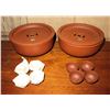 Image 1 : Qty 2 Yixing Teapots w/ 4 Cups, 6"Dia