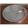 Image 3 : Nambe Wood & Metal Cheese Tray w/Knife, Maker's Mark 13"Dia