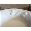 Image 10 : Qty 4 Ipatrizi White Ceramic Serving Dishes, Platter 21", Bowls 15" Dia