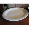 Image 2 : Qty 4 Ipatrizi White Ceramic Serving Dishes, Platter 21", Bowls 15" Dia