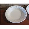 Image 8 : Qty 4 Ipatrizi White Ceramic Serving Dishes, Platter 21", Bowls 15" Dia