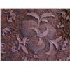 Image 2 : Cinnabar Ceramic Platter w/Engraved Floral Design, Maker's Mark, 14"Dia
