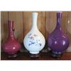 Image 1 : Qty 3 Bud Vases w/ Wooden Stands 12" Tall