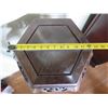 Image 8 : Hexagon Wooden Stand w/ Carving, Curved Legs 12" W 32"Tall