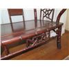 Image 8 : Wooden Bench & 2 Matching Chairs, Carved Bamboo Design 42"x21"x31"H, Chairs 26"W