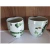 Image 2 : Qty 2 Ceramic Jars w/Floral &Chinese Symbols 12" Tall