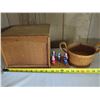 Image 21 : Pagoda Model w/ Wood Box, Peter Blay Wooden Pegs, Wooden Bowl w/ Handles