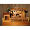 Image 2 : Pagoda Model w/ Wood Box, Peter Blay Wooden Pegs, Wooden Bowl w/ Handles