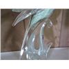 Image 6 : Murano Glass Parrot, Blue/Aqua/Silver Flecked 13" Tall