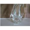 Image 7 : Murano Glass Parrot, Blue/Aqua/Silver Flecked 13" Tall