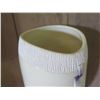 Image 2 : Glazed Ceramic White Vase w/ Maker's Mark 10.5" Tall