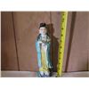Image 10 : Chinese Ceramic Painted Figure, Woman 10" Tall