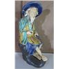 Image 1 : Chinese Ceramic Figure, Sitting Man w/ Fish 6" Tall