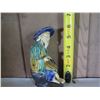 Image 8 : Chinese Ceramic Figure, Sitting Man w/ Fish 6" Tall