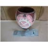 Image 12 : Australian Aboriginal Ceramic Vase Signed & Certified 7" Tall