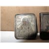 Image 2 : Qty 3 Religious Metal Etched Pendants, 1.5"W
