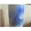 Image 2 : Tall Porcelain Chinese Vase w/Wood Stand, Floral Design, Maker's Mark 30.5" H