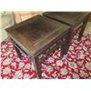 Image 2 : Qty 2 Square Asian Wooden Side Tables 18"x18"x20" Tall