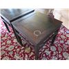 Image 3 : Qty 2 Square Asian Wooden Side Tables 18"x18"x20" Tall