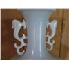 Image 3 : Chinese Porcelain Bud Vase w/ Handles, Lt. Blue, Maker's Mark 12" Tall
